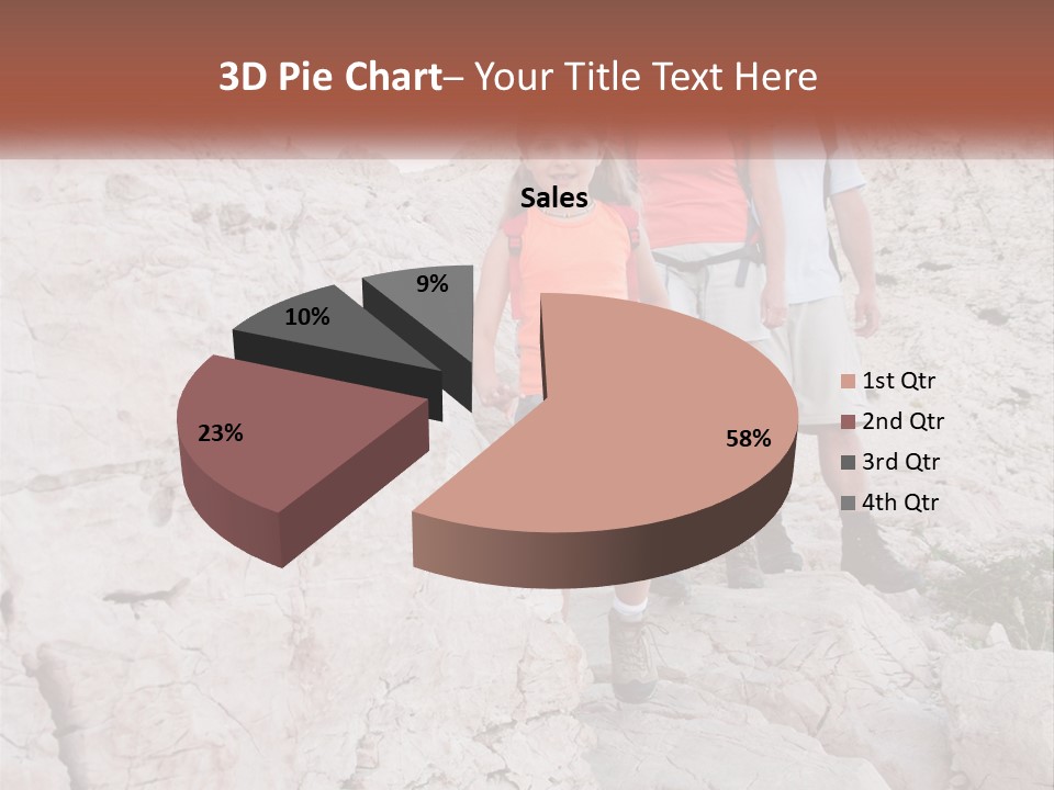 A Group Of People Standing On Top Of A Mountain PowerPoint Template