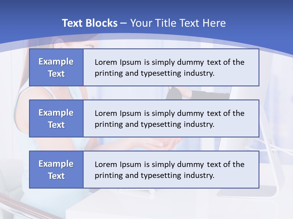 A Woman Is Putting A Shoe On A Computer Screen PowerPoint Template