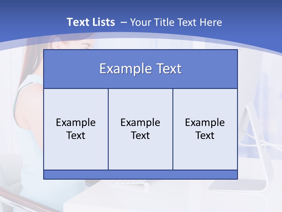 A Woman Is Putting A Shoe On A Computer Screen PowerPoint Template