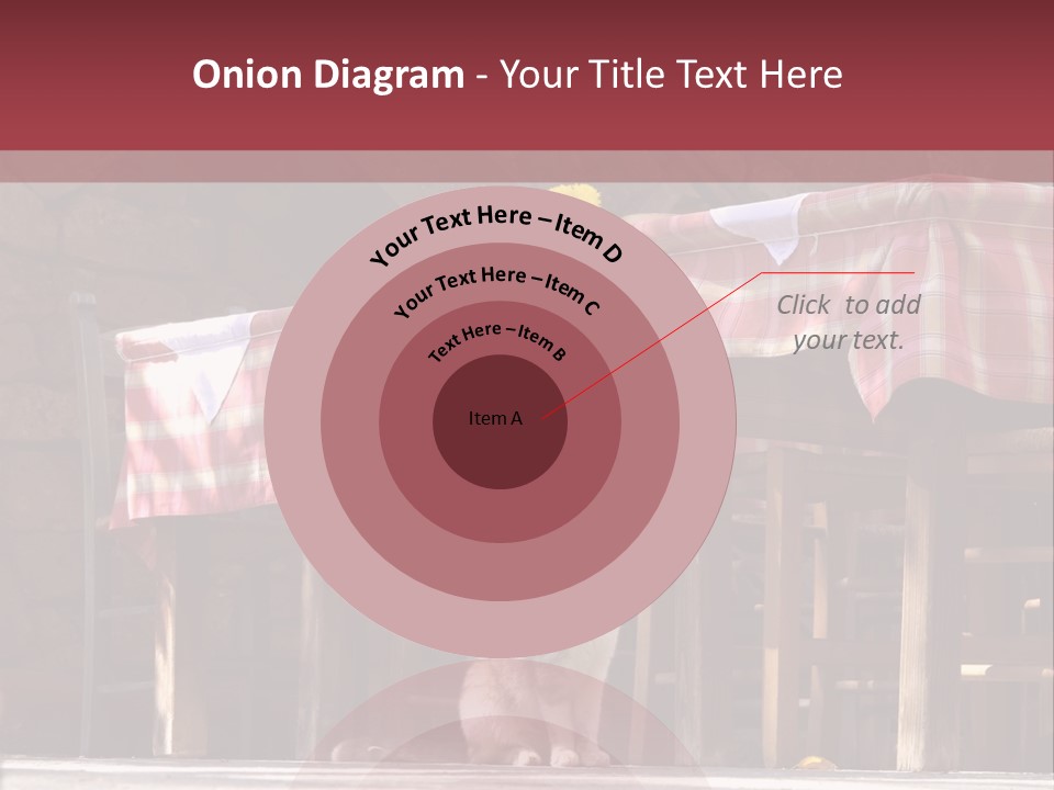 A Cat Sitting On The Ground In Front Of A Table PowerPoint Template