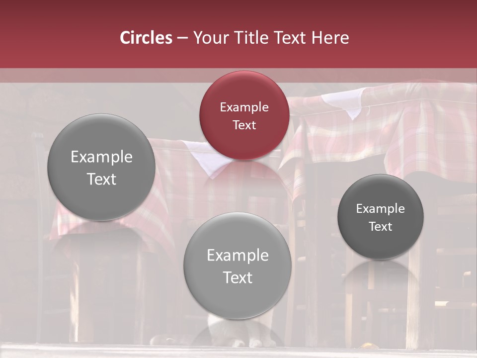 A Cat Sitting On The Ground In Front Of A Table PowerPoint Template