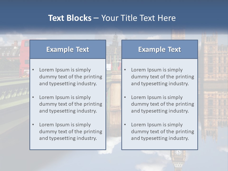 A Red Double Decker Bus Driving Over A Bridge PowerPoint Template