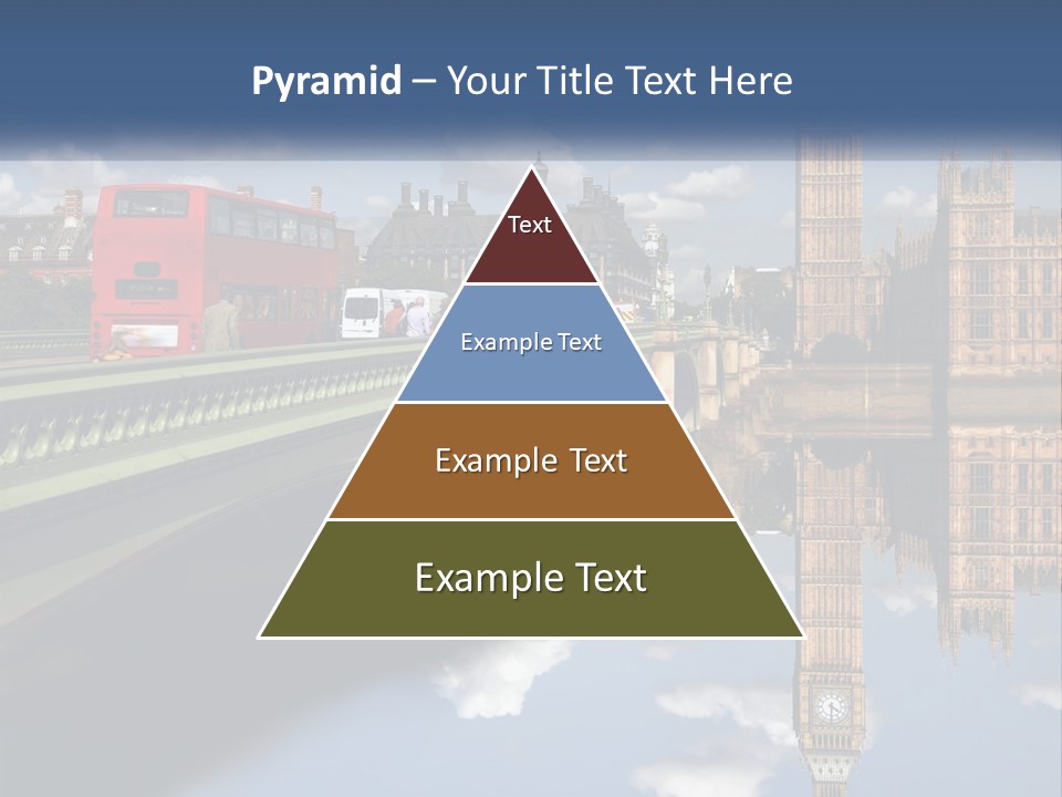 A Red Double Decker Bus Driving Over A Bridge PowerPoint Template