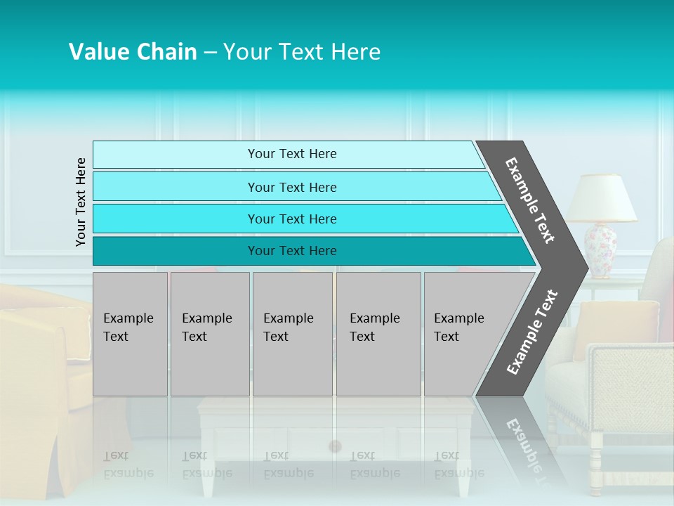 A Living Room With Couches, Chairs And A Coffee Table PowerPoint Template