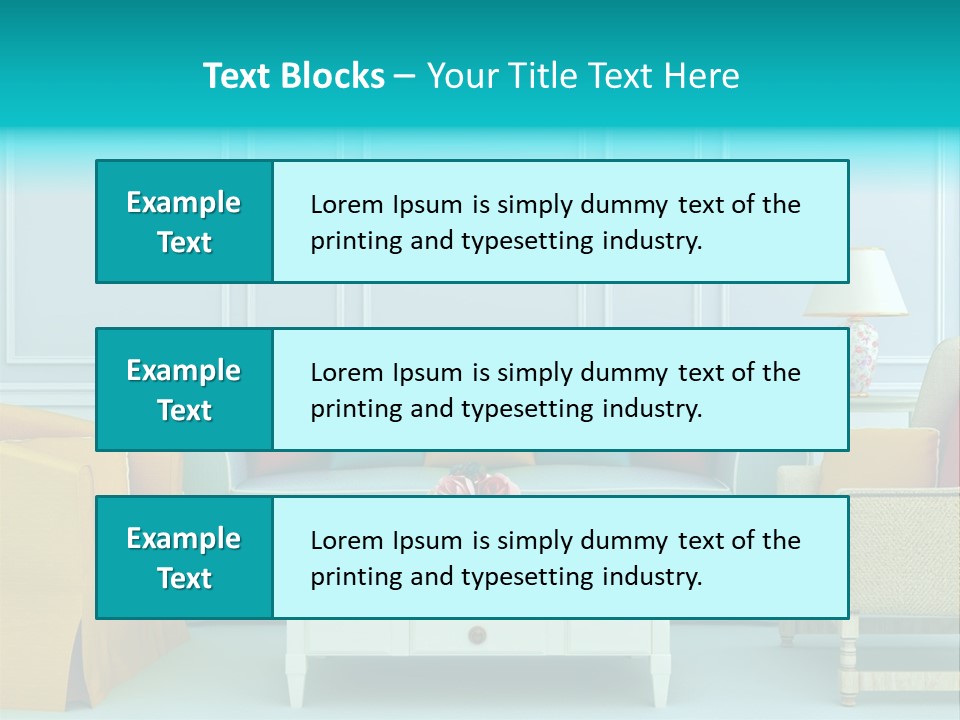 A Living Room With Couches, Chairs And A Coffee Table PowerPoint Template