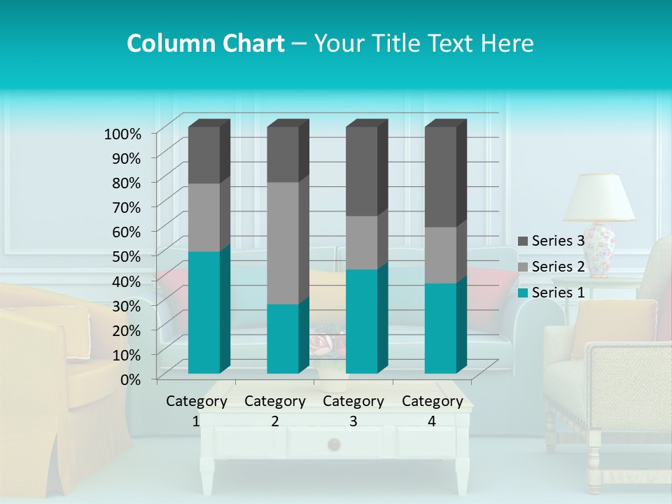 A Living Room With Couches, Chairs And A Coffee Table PowerPoint Template