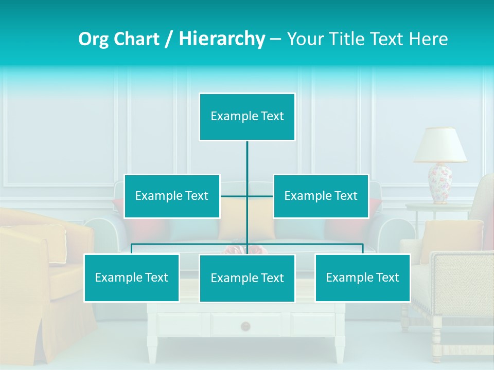 A Living Room With Couches, Chairs And A Coffee Table PowerPoint Template