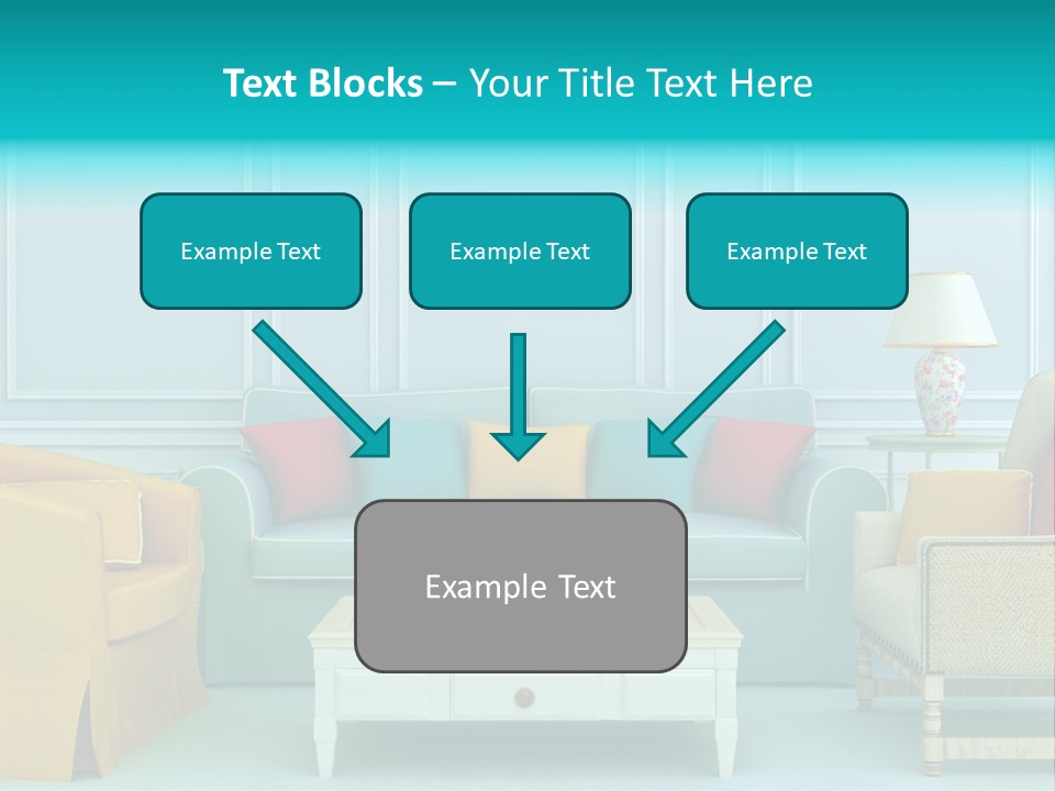 A Living Room With Couches, Chairs And A Coffee Table PowerPoint Template