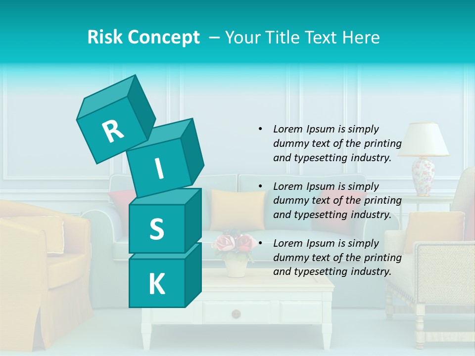 A Living Room With Couches, Chairs And A Coffee Table PowerPoint Template