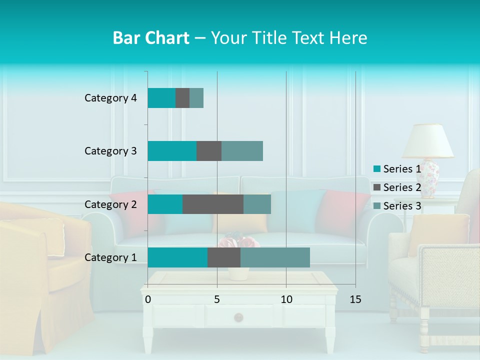A Living Room With Couches, Chairs And A Coffee Table PowerPoint Template