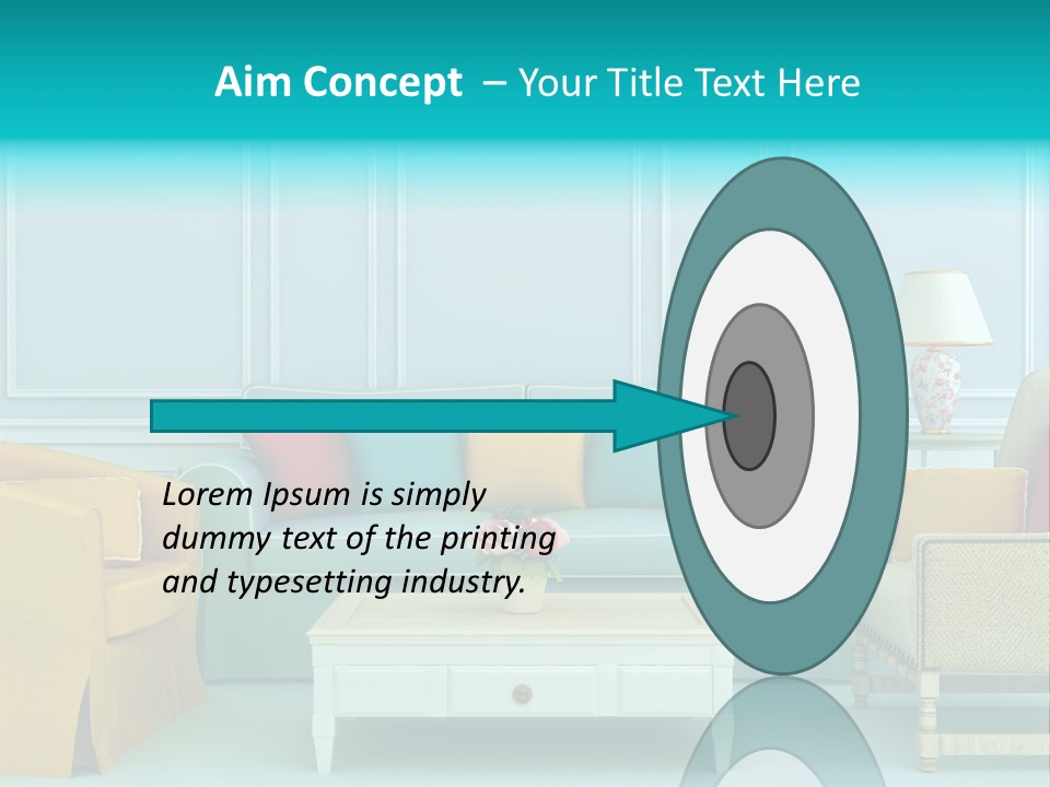 A Living Room With Couches, Chairs And A Coffee Table PowerPoint Template