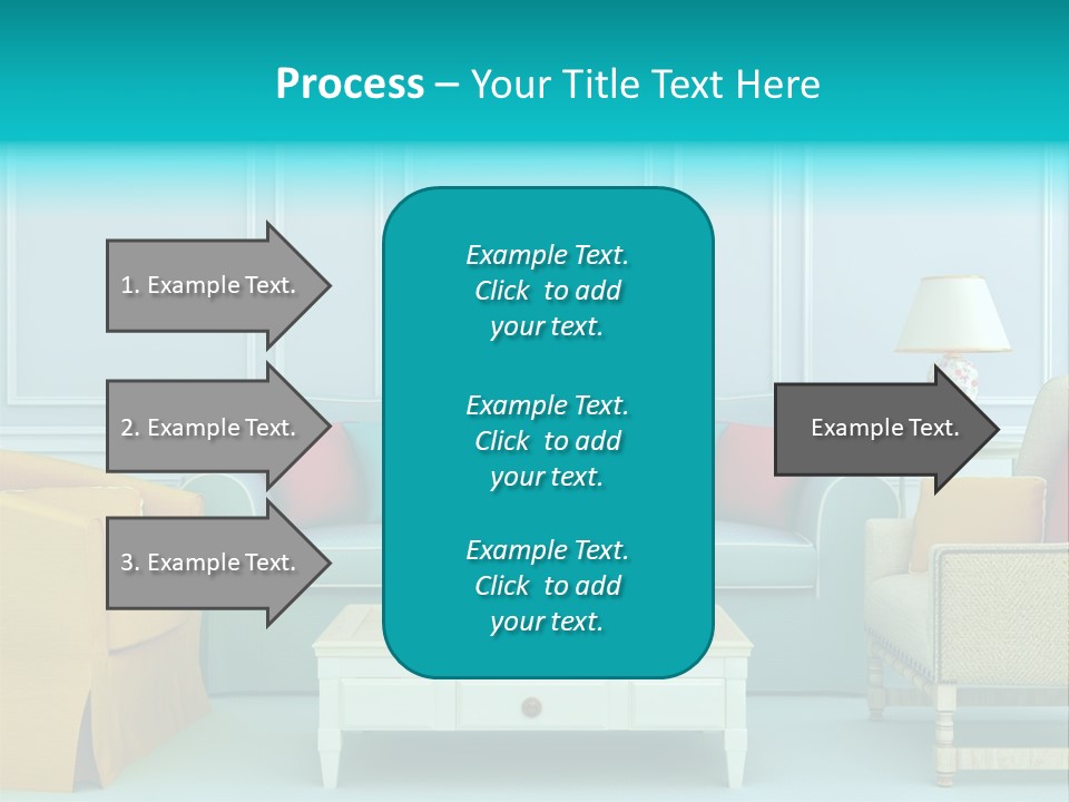 A Living Room With Couches, Chairs And A Coffee Table PowerPoint Template