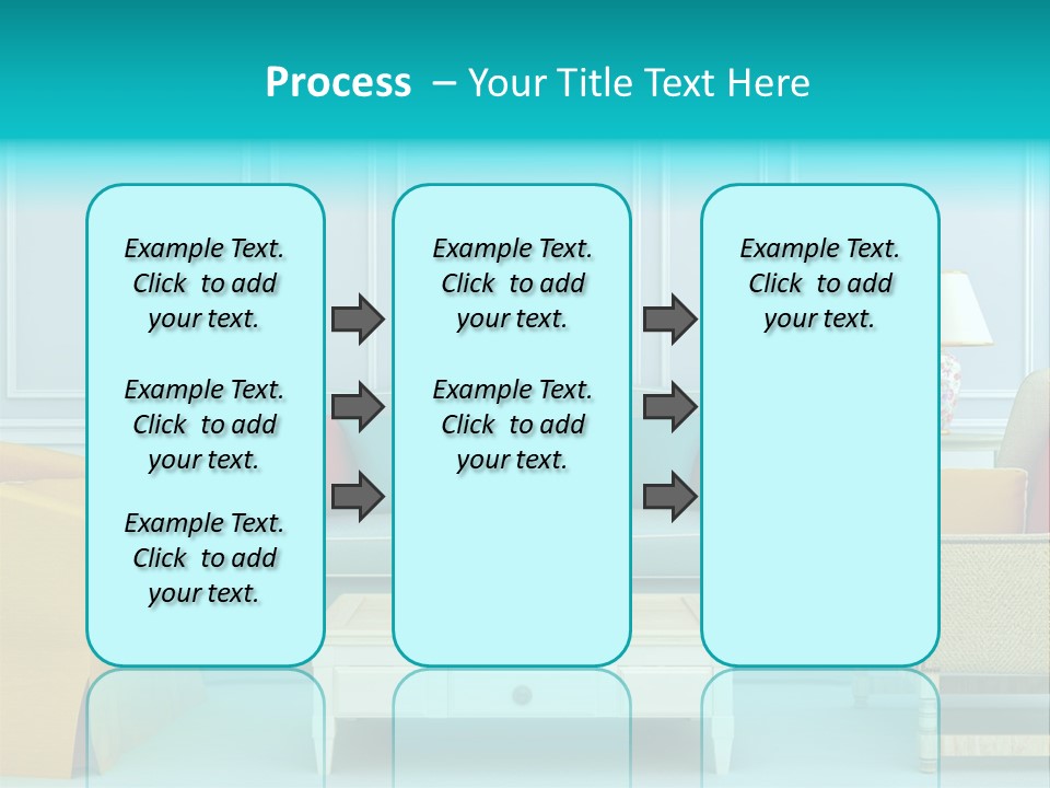 A Living Room With Couches, Chairs And A Coffee Table PowerPoint Template