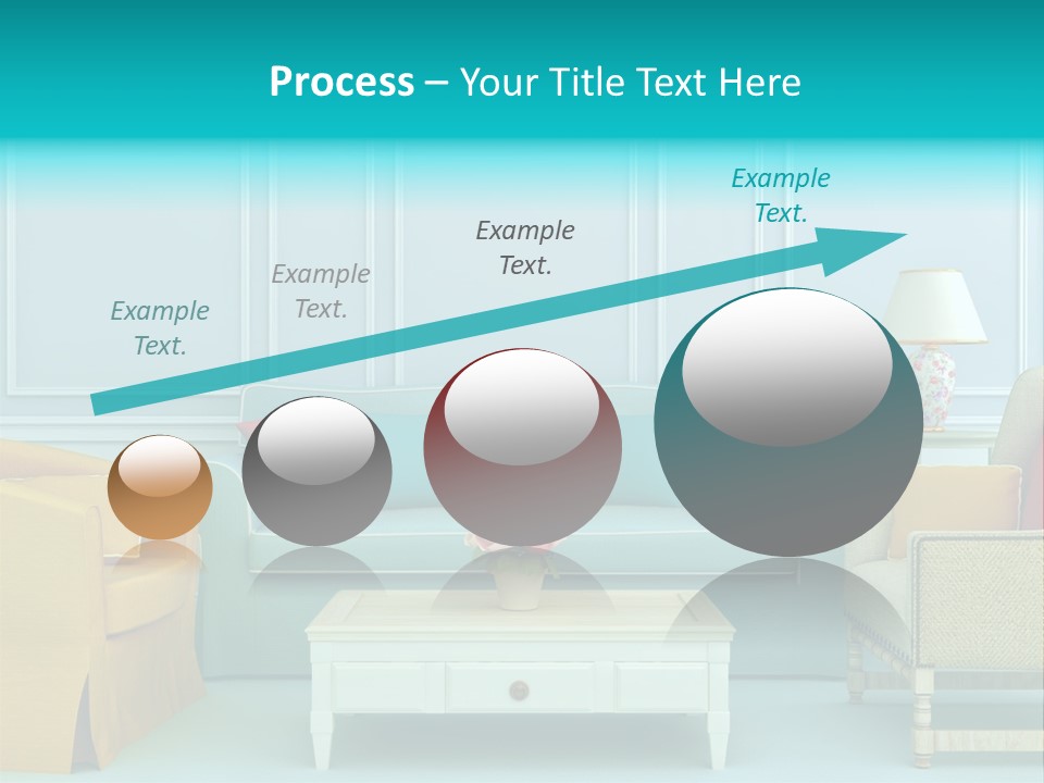 A Living Room With Couches, Chairs And A Coffee Table PowerPoint Template