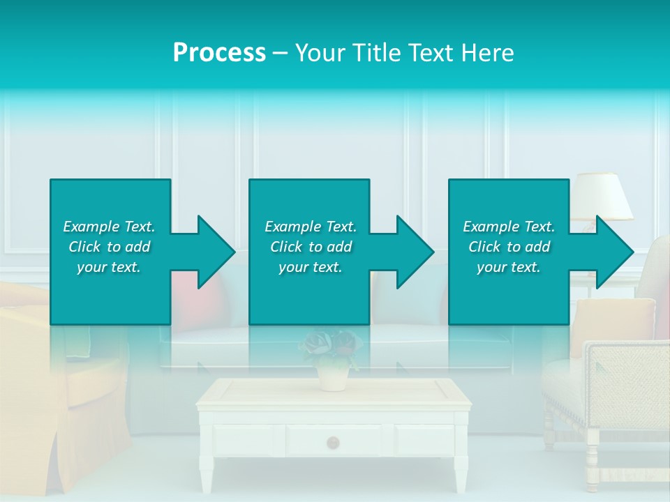 A Living Room With Couches, Chairs And A Coffee Table PowerPoint Template