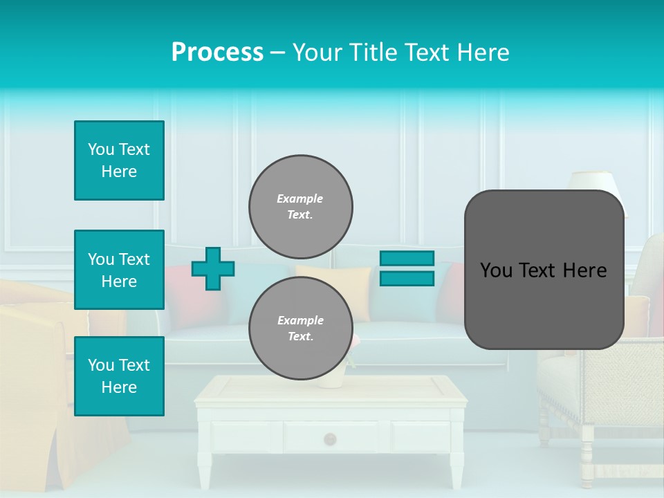 A Living Room With Couches, Chairs And A Coffee Table PowerPoint Template