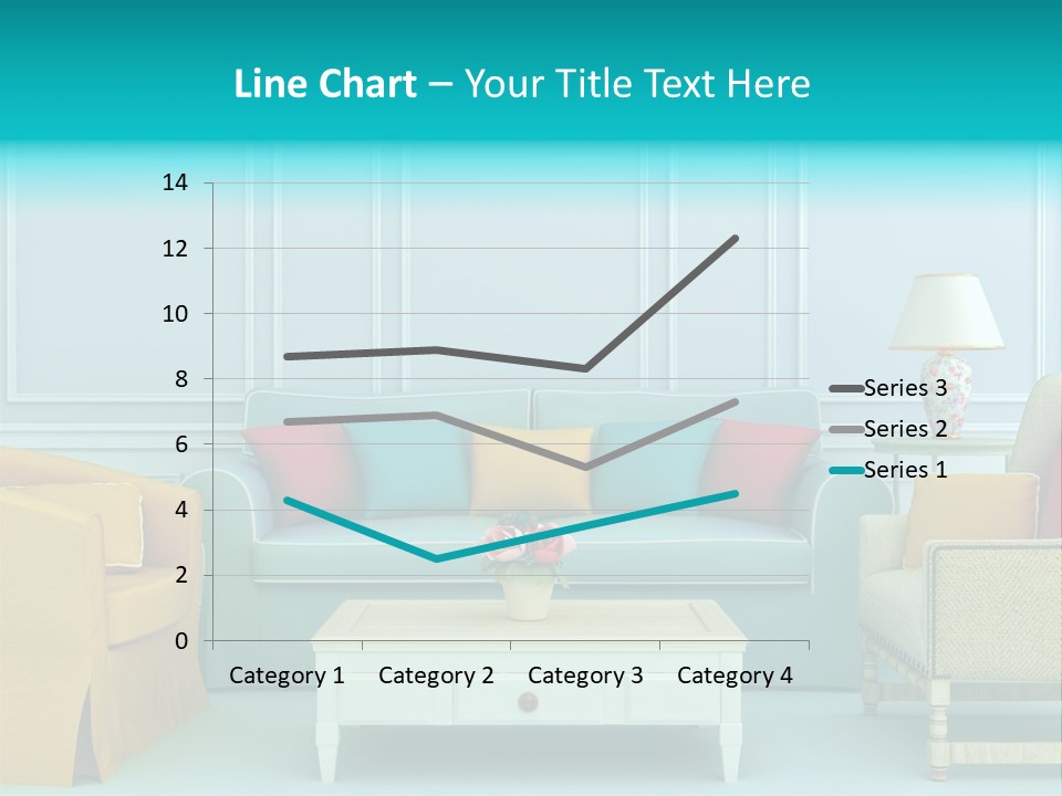 A Living Room With Couches, Chairs And A Coffee Table PowerPoint Template