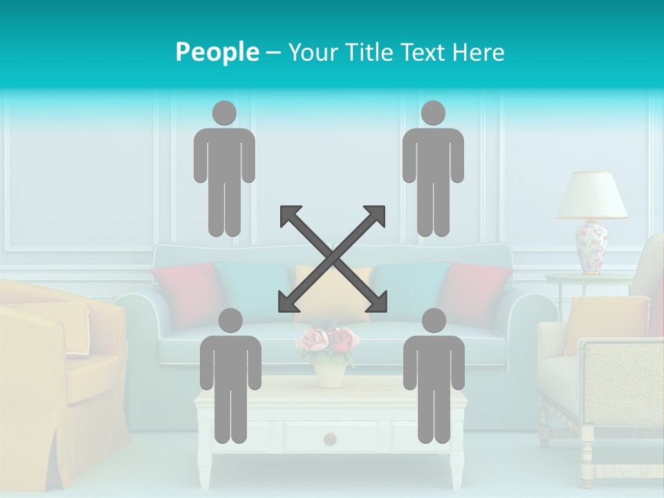 A Living Room With Couches, Chairs And A Coffee Table PowerPoint Template