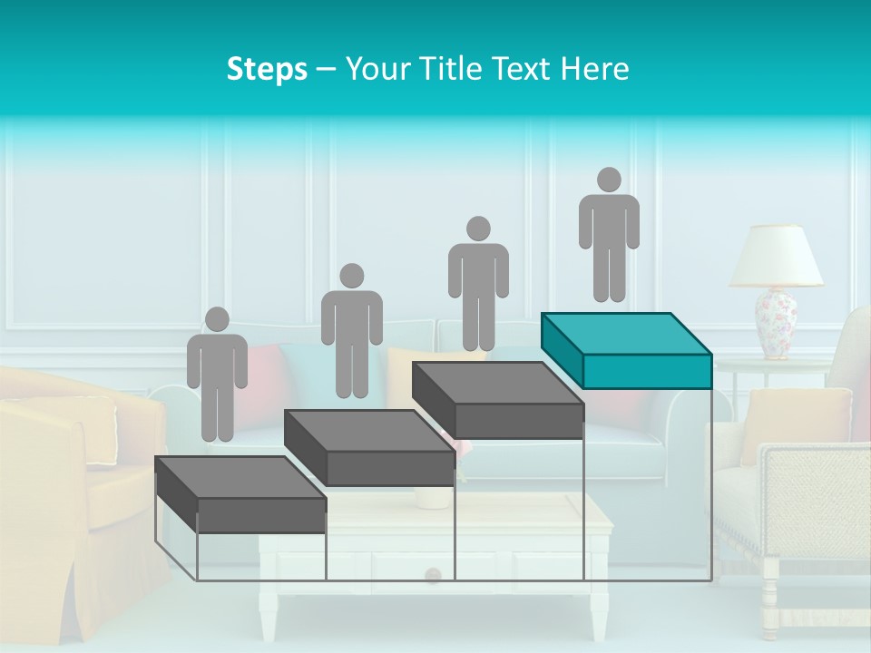 A Living Room With Couches, Chairs And A Coffee Table PowerPoint Template