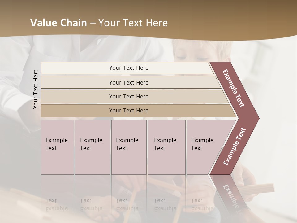 A Man And A Child Playing With Wooden Toys PowerPoint Template