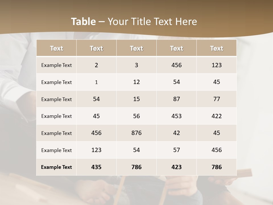 A Man And A Child Playing With Wooden Toys PowerPoint Template