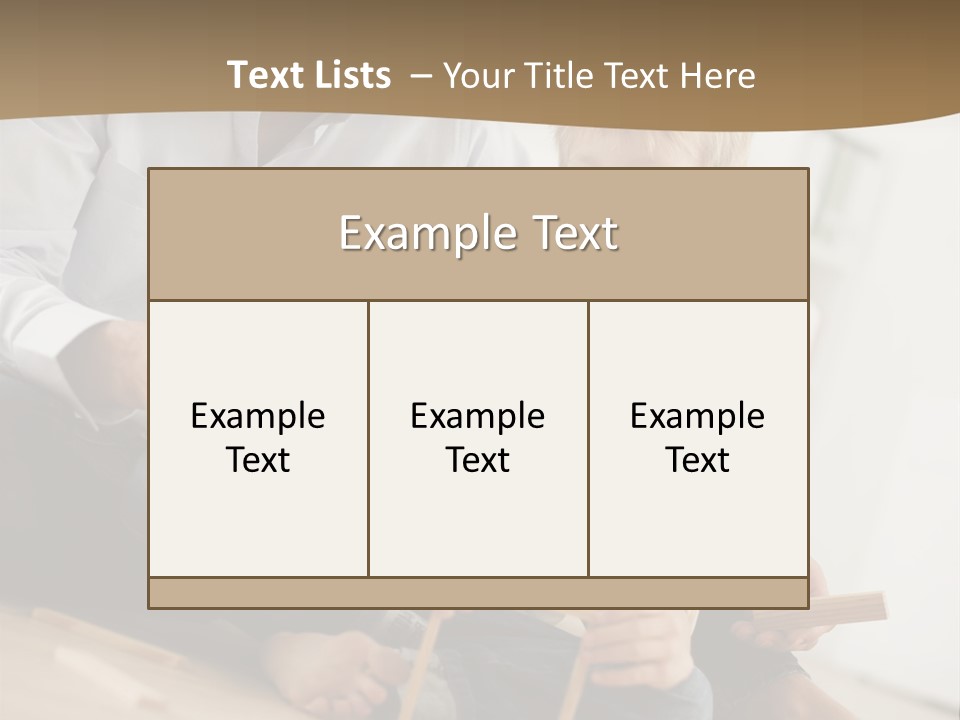 A Man And A Child Playing With Wooden Toys PowerPoint Template