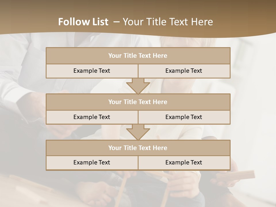 A Man And A Child Playing With Wooden Toys PowerPoint Template