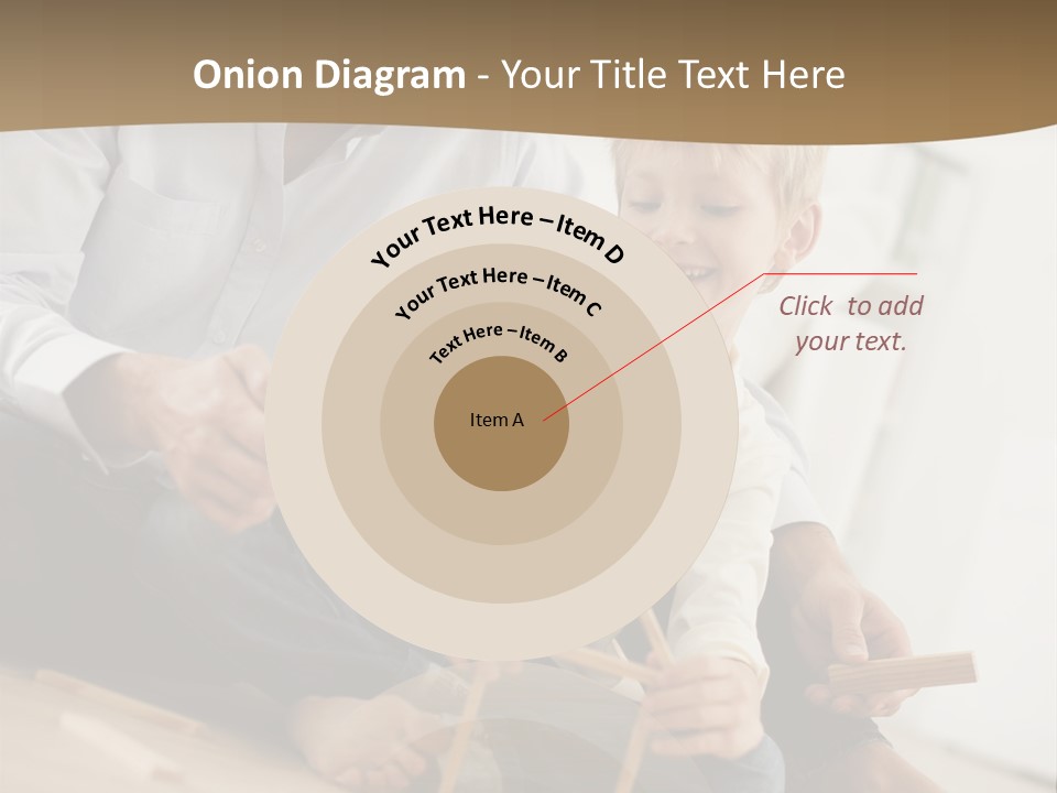 A Man And A Child Playing With Wooden Toys PowerPoint Template