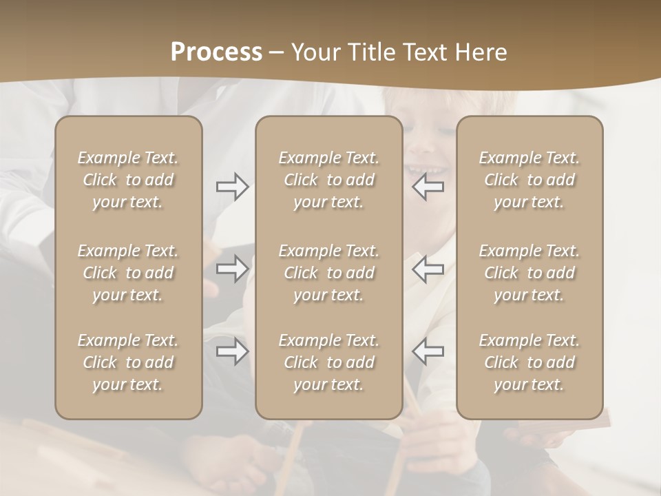 A Man And A Child Playing With Wooden Toys PowerPoint Template