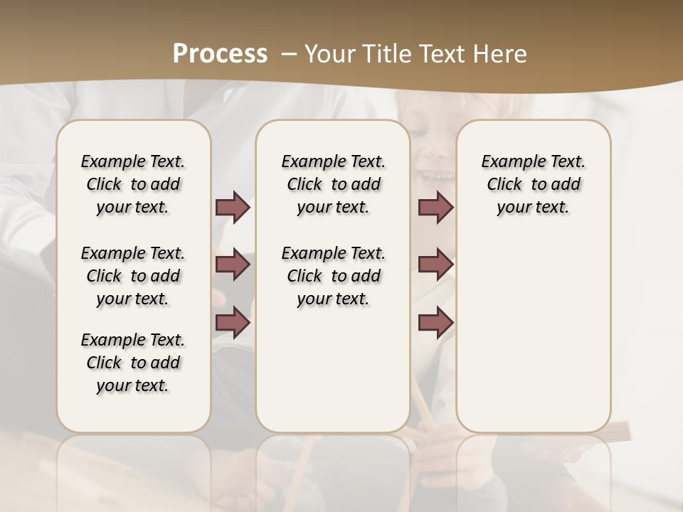 A Man And A Child Playing With Wooden Toys PowerPoint Template