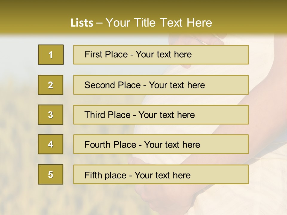 A Pregnant Woman Holding Her Belly In A Field PowerPoint Template