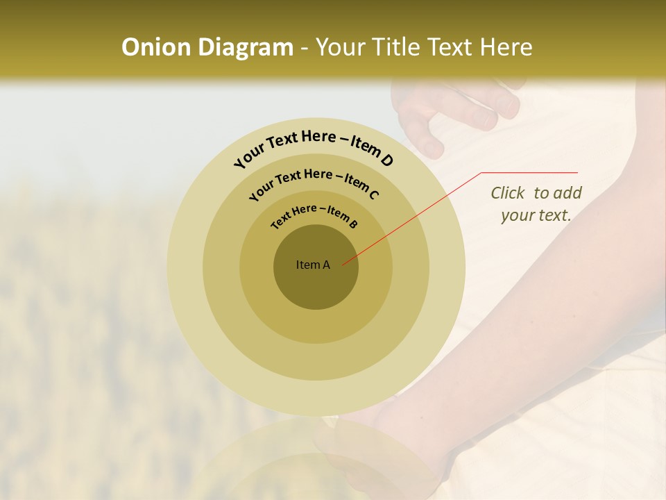 A Pregnant Woman Holding Her Belly In A Field PowerPoint Template