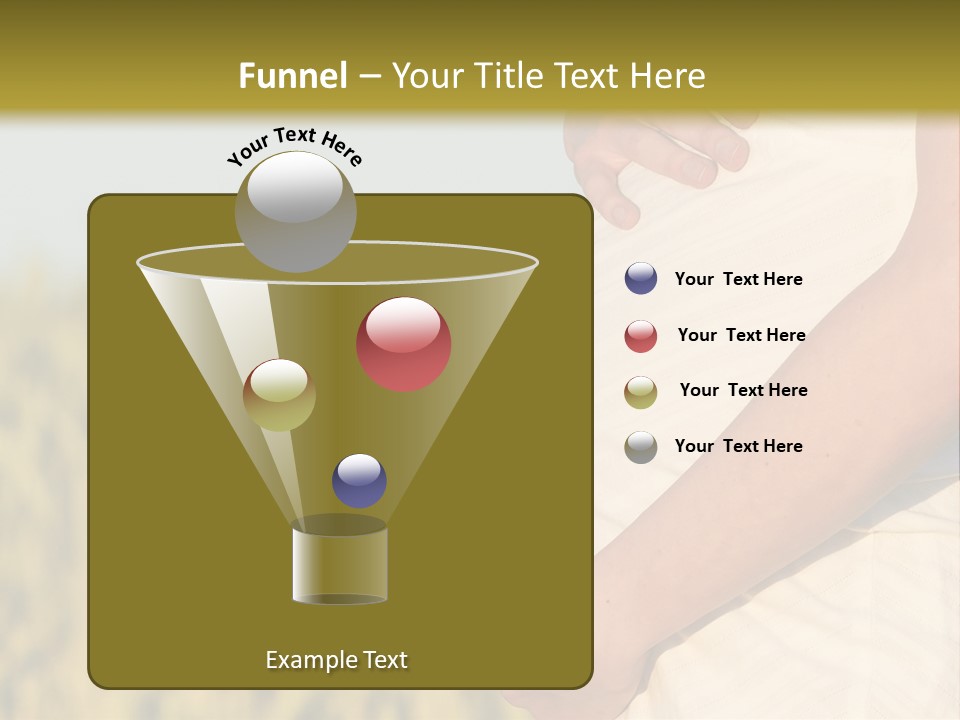 A Pregnant Woman Holding Her Belly In A Field PowerPoint Template