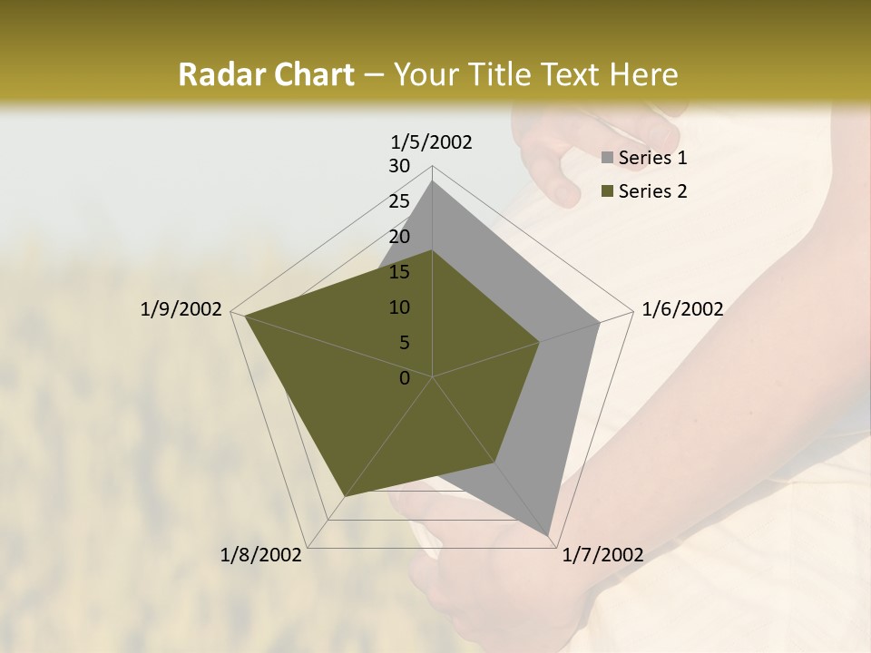 A Pregnant Woman Holding Her Belly In A Field PowerPoint Template