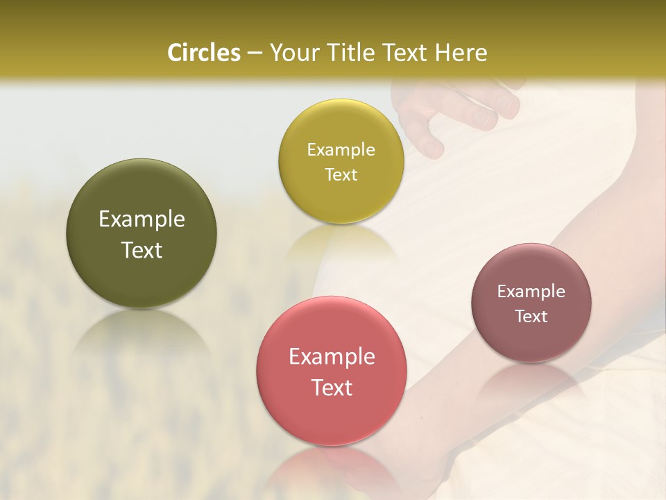 A Pregnant Woman Holding Her Belly In A Field PowerPoint Template