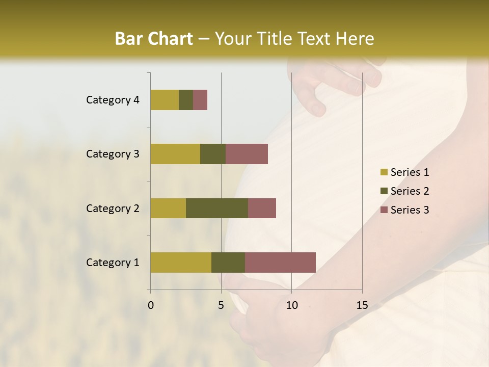 A Pregnant Woman Holding Her Belly In A Field PowerPoint Template