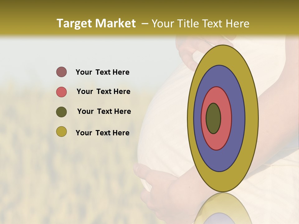 A Pregnant Woman Holding Her Belly In A Field PowerPoint Template
