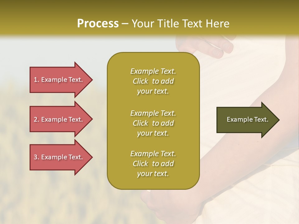 A Pregnant Woman Holding Her Belly In A Field PowerPoint Template