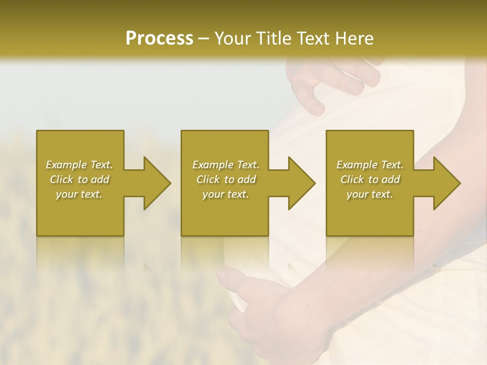 A Pregnant Woman Holding Her Belly In A Field PowerPoint Template