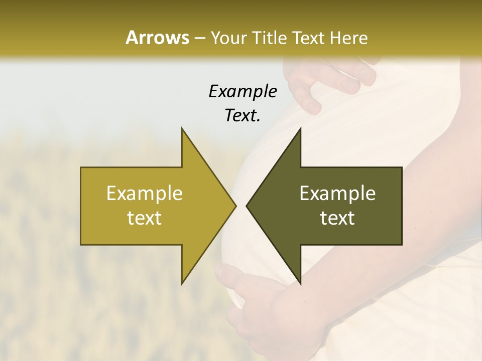 A Pregnant Woman Holding Her Belly In A Field PowerPoint Template