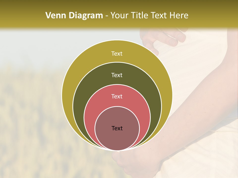 A Pregnant Woman Holding Her Belly In A Field PowerPoint Template