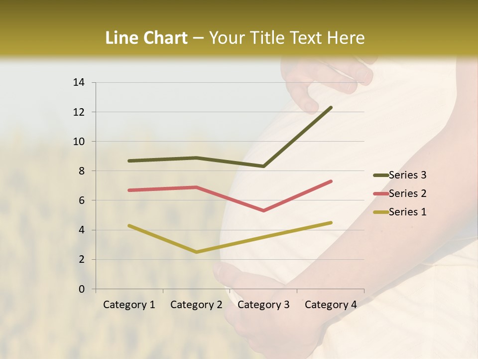 A Pregnant Woman Holding Her Belly In A Field PowerPoint Template