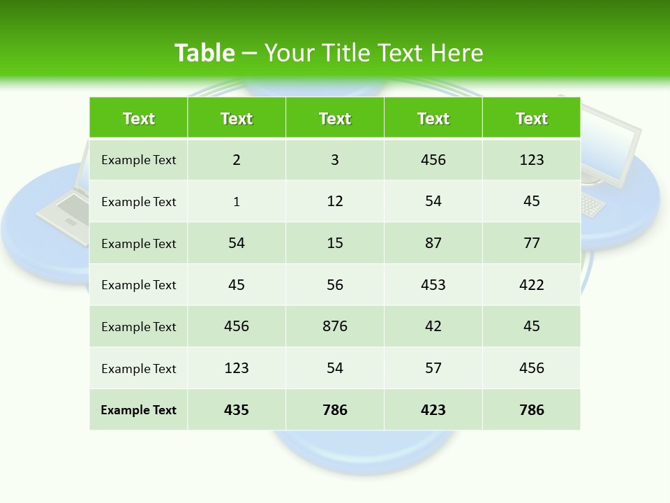 A Circular Diagram With Laptops On It PowerPoint Template