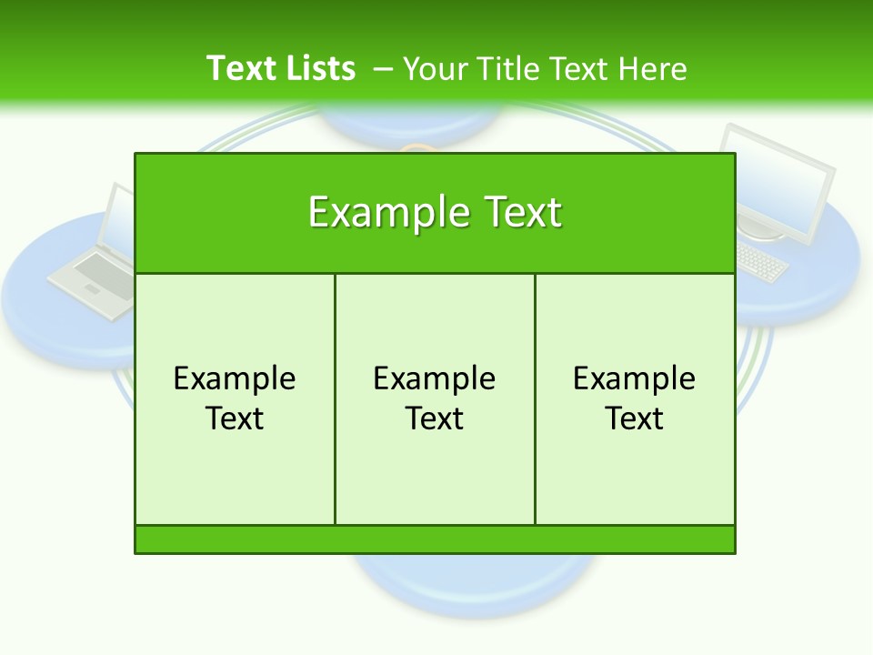 A Circular Diagram With Laptops On It PowerPoint Template