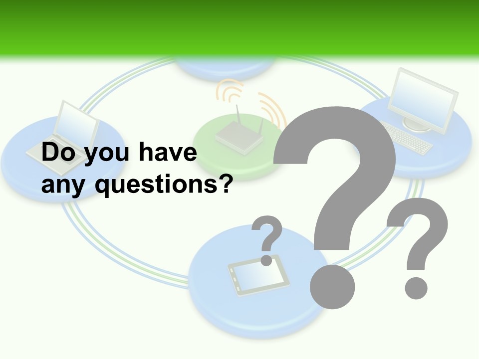 A Circular Diagram With Laptops On It PowerPoint Template