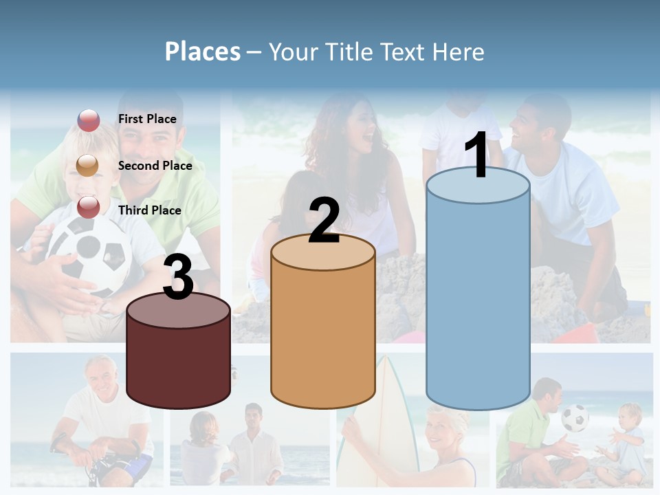 A Collage Of Photos Of A Family Playing With A Soccer Ball PowerPoint Template