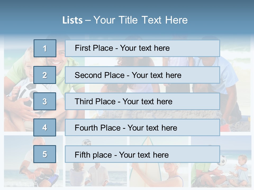 A Collage Of Photos Of A Family Playing With A Soccer Ball PowerPoint Template
