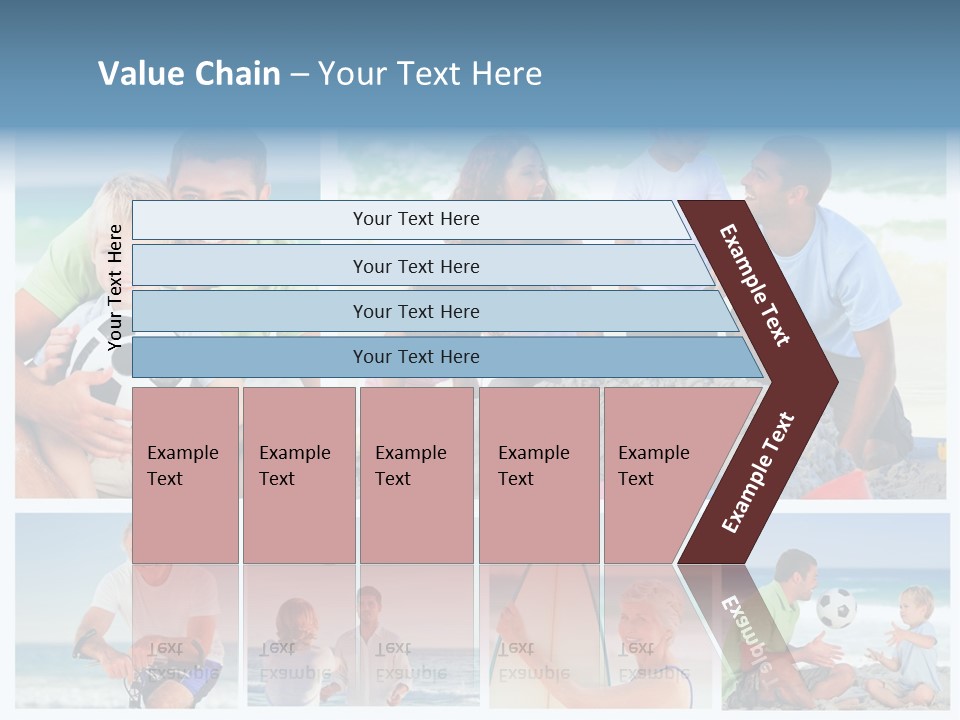 A Collage Of Photos Of A Family Playing With A Soccer Ball PowerPoint Template