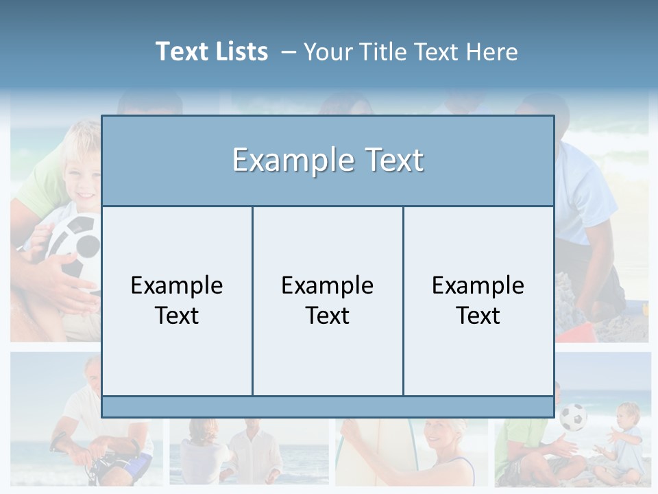 A Collage Of Photos Of A Family Playing With A Soccer Ball PowerPoint Template