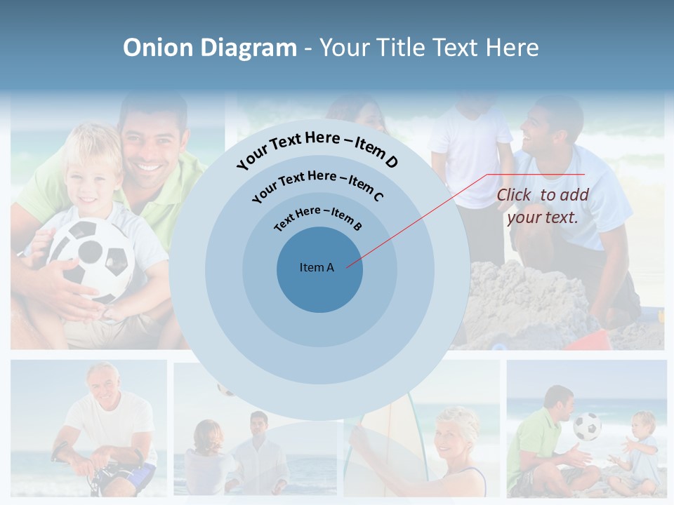 A Collage Of Photos Of A Family Playing With A Soccer Ball PowerPoint Template